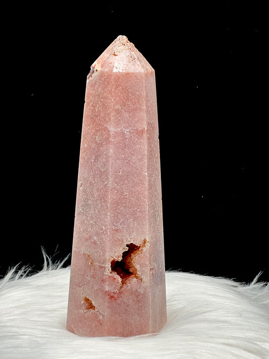 High-Quality Pink Amethyst Crystal Point Tower - 1.26kg (Approx. 9 Inches)