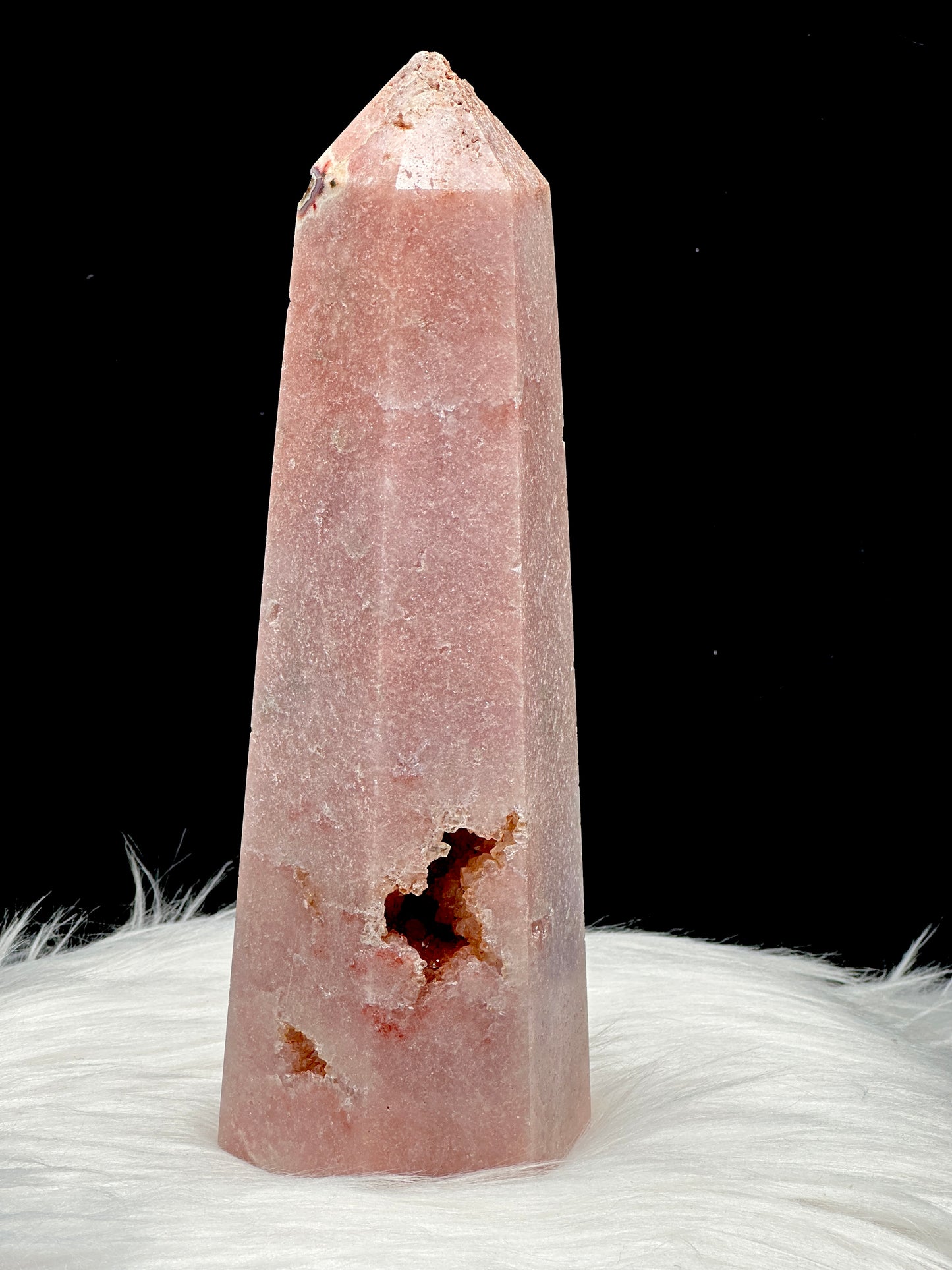 High-Quality Pink Amethyst Crystal Point Tower - 1.26kg (Approx. 9 Inches)