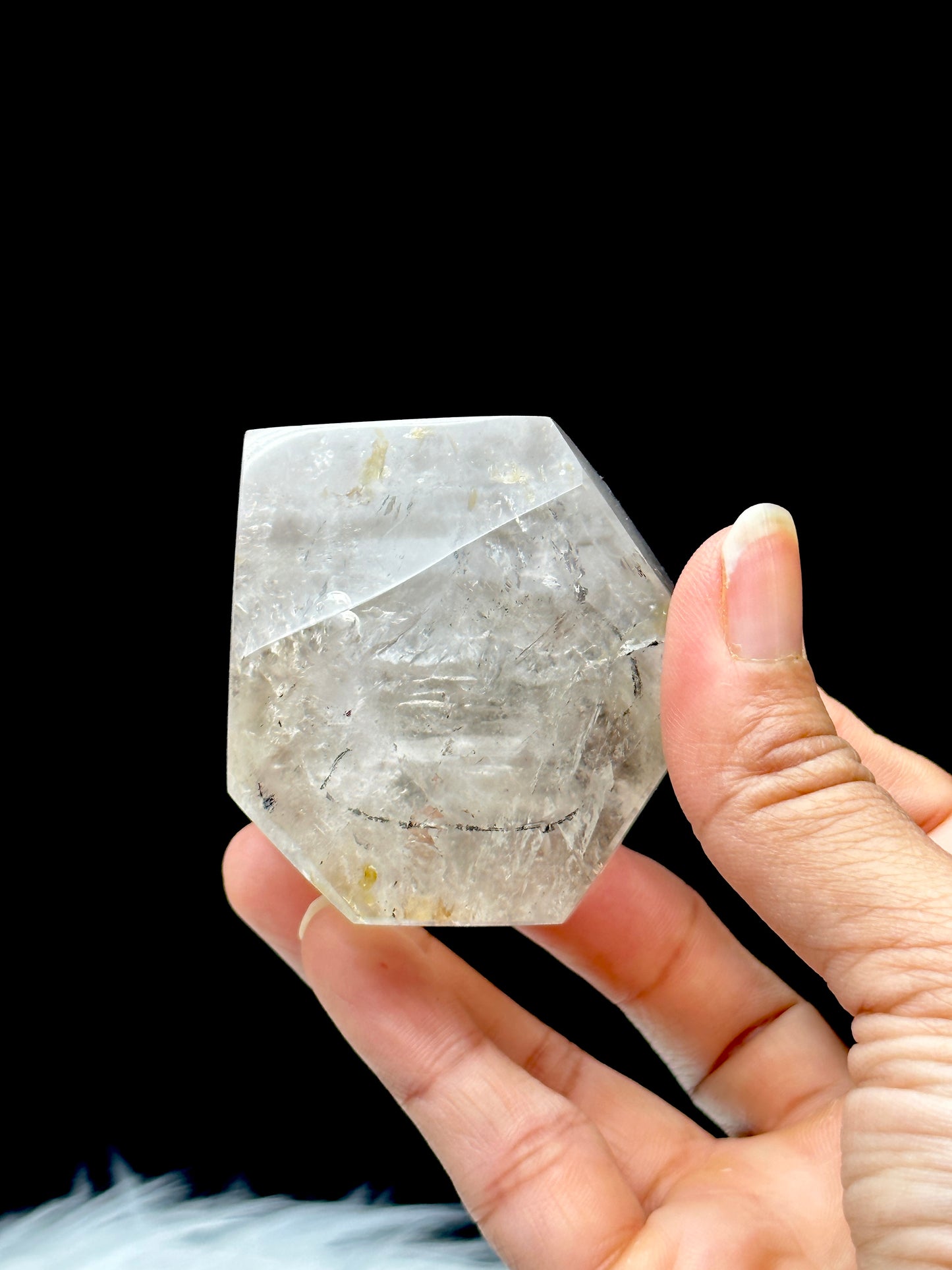 Rare Natural Himalayan Enhydro Quartz with Moving Large Enhydro Bubbles - Magical Crystal Specimen