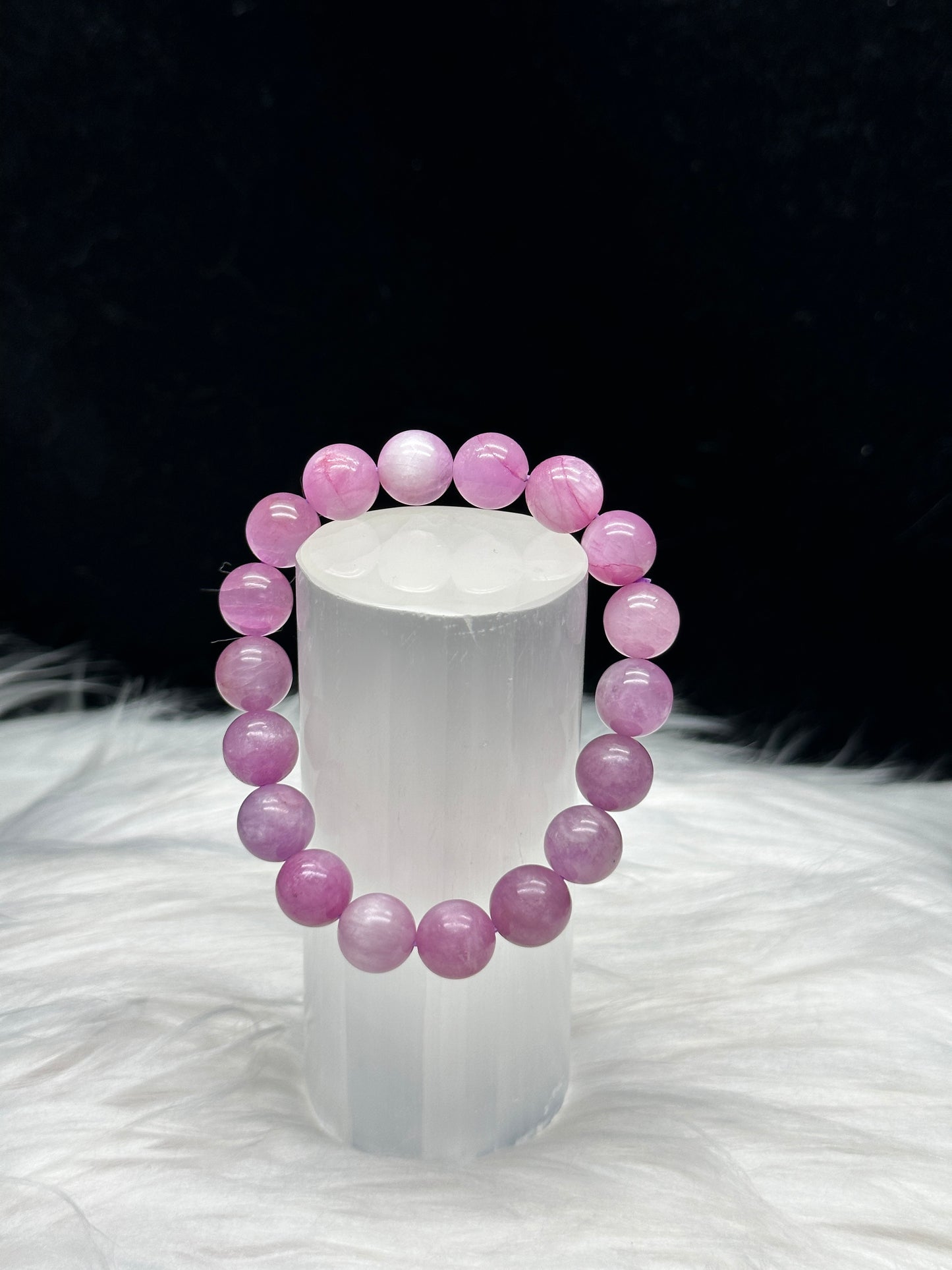 High Quality Kunzite Crystal Bracelet- 9.8mm bead size