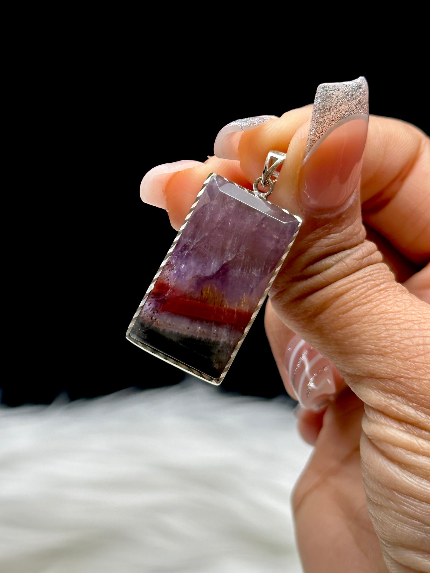 AAA Auralite 23 Pendant – Sterling Silver Setting & Hook, Rare High-Vibration Crystal