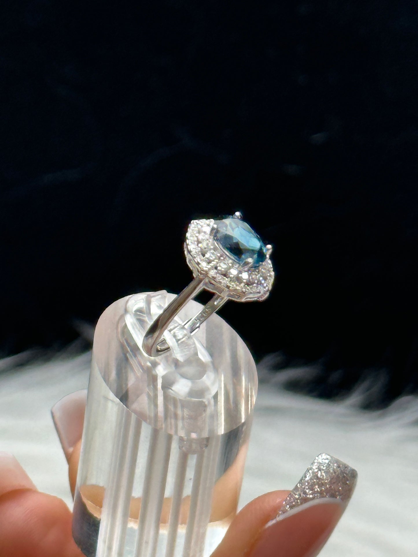 High-Quality London Blue Topaz Ring – Adjustable Size, 925 Sterling Silver