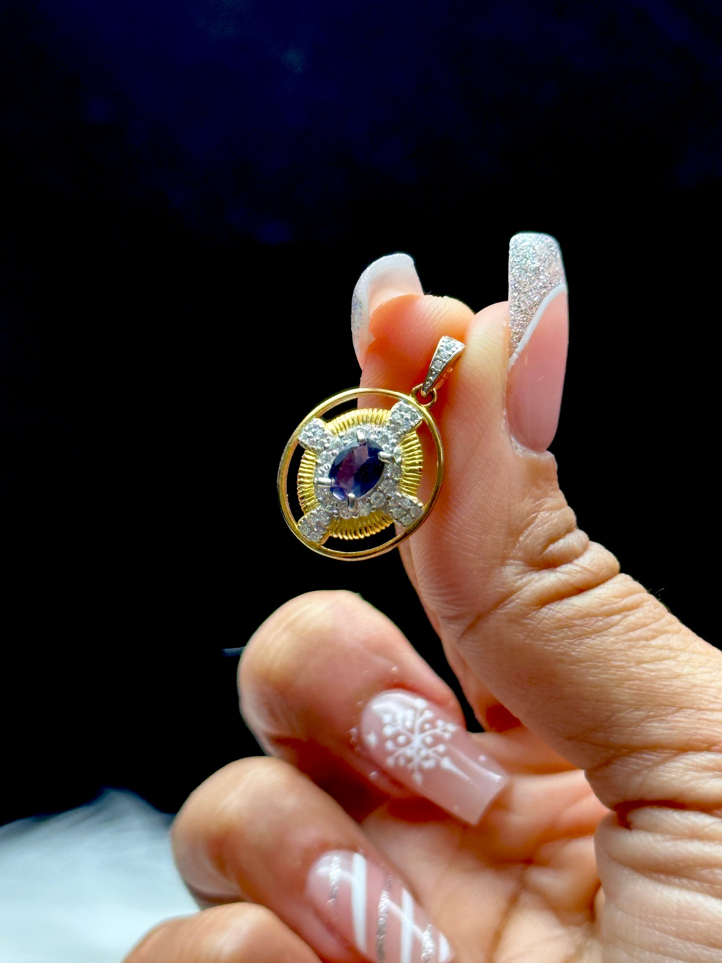 Genuine Tanzanite Crystal Pendant – Sterling Silver Gemstone Necklace for Spiritual Growth & Intuition