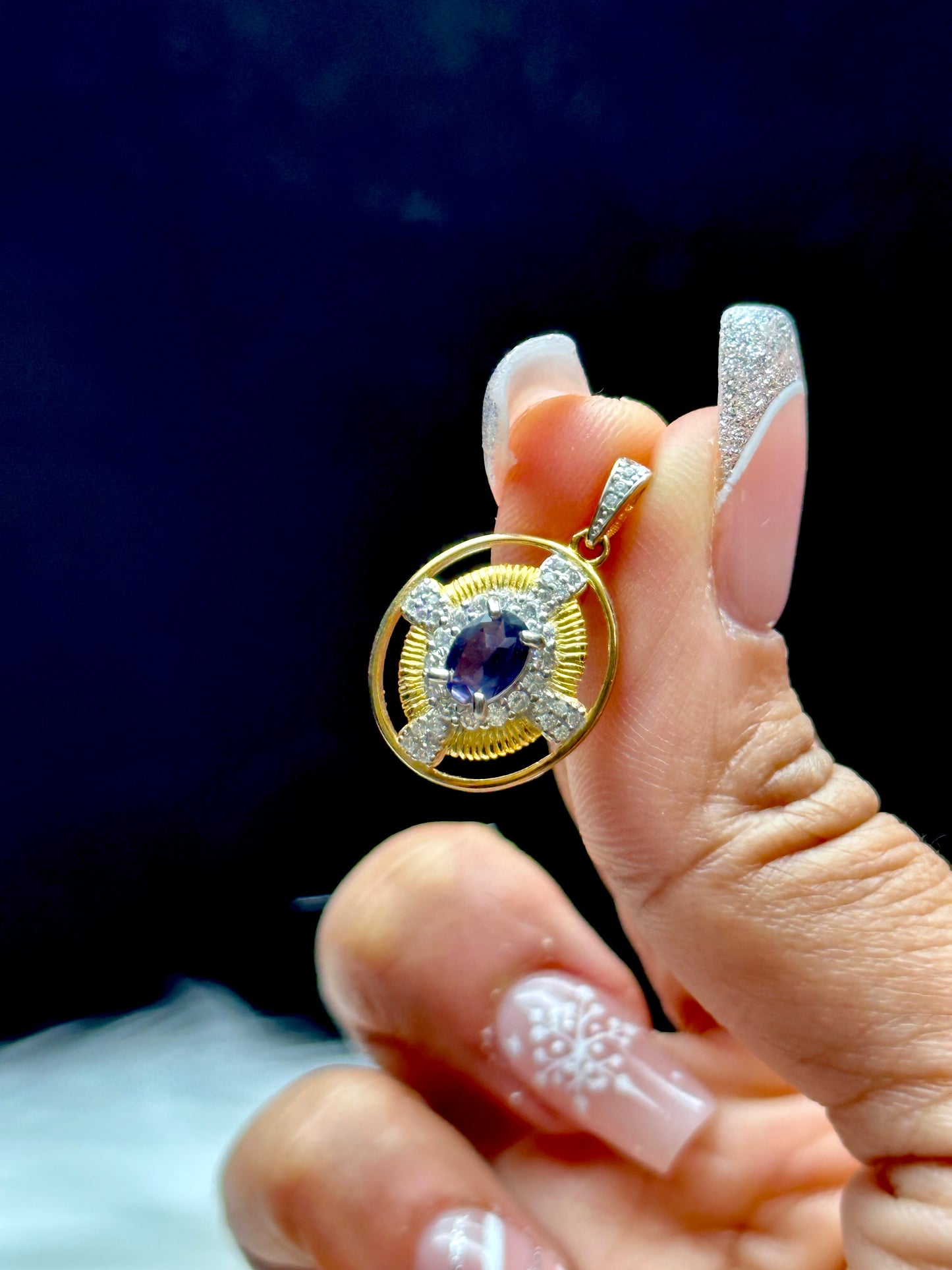 Genuine Tanzanite Crystal Pendant – Sterling Silver Gemstone Necklace for Spiritual Growth & Intuition