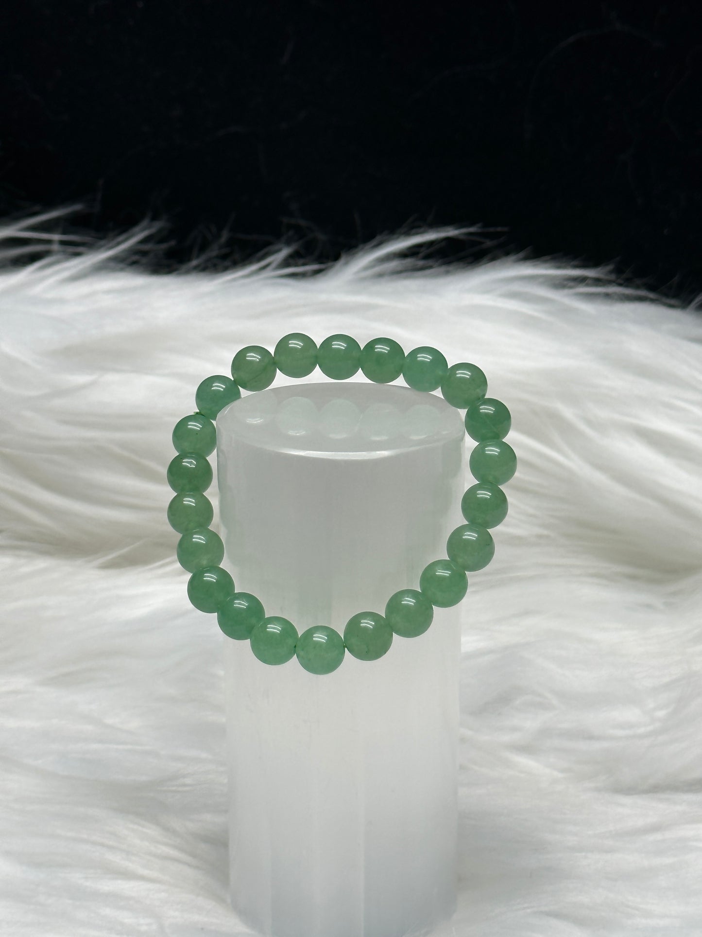 Green Aventurine Crystal Bracelet – 8mm beads,Genuine Gemstones, Adjustable & Handmade