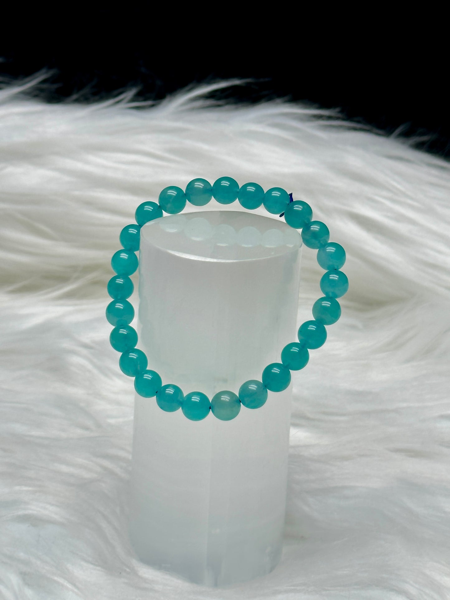 Gem Quality Amazonite Crystal Bracelet – 7mm Natural Beads, Calming & Balancing Energy
