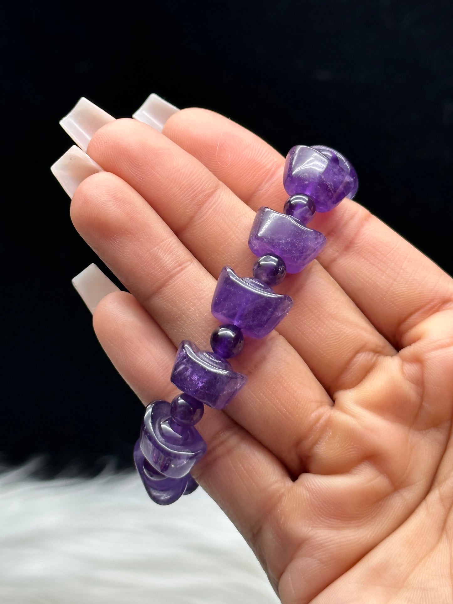 High Quality Amethyst Crystal Bracelet – Feng Shui Wealth & Protection Bracelet, Natural Gemstones