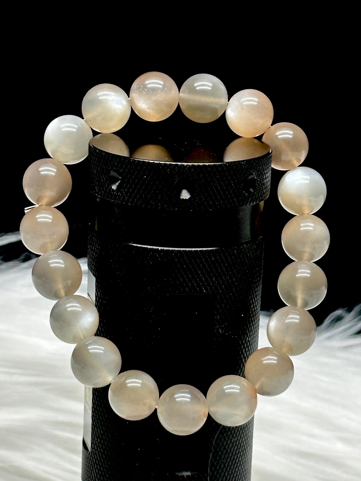High Quality Flashy Moonstone Crystal Bracelet – 10mm Natural Gemstone Beads