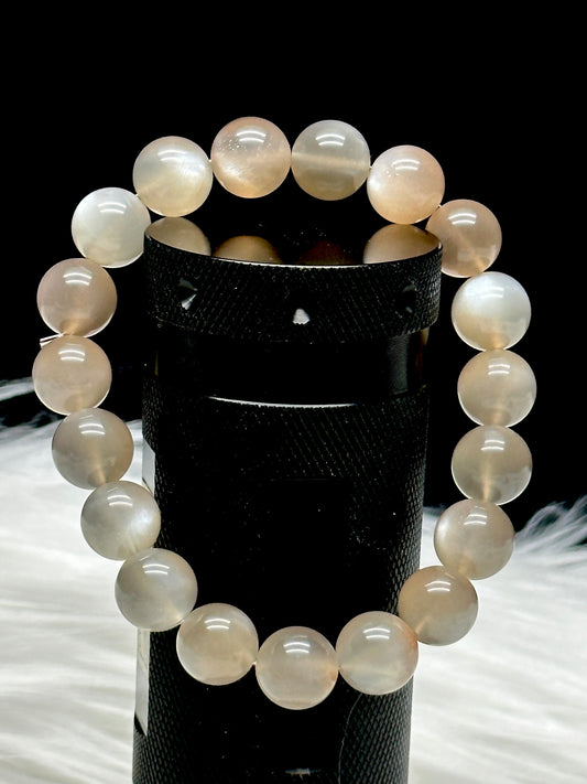 High Quality Flashy Moonstone Crystal Bracelet – 10mm Natural Gemstone Beads