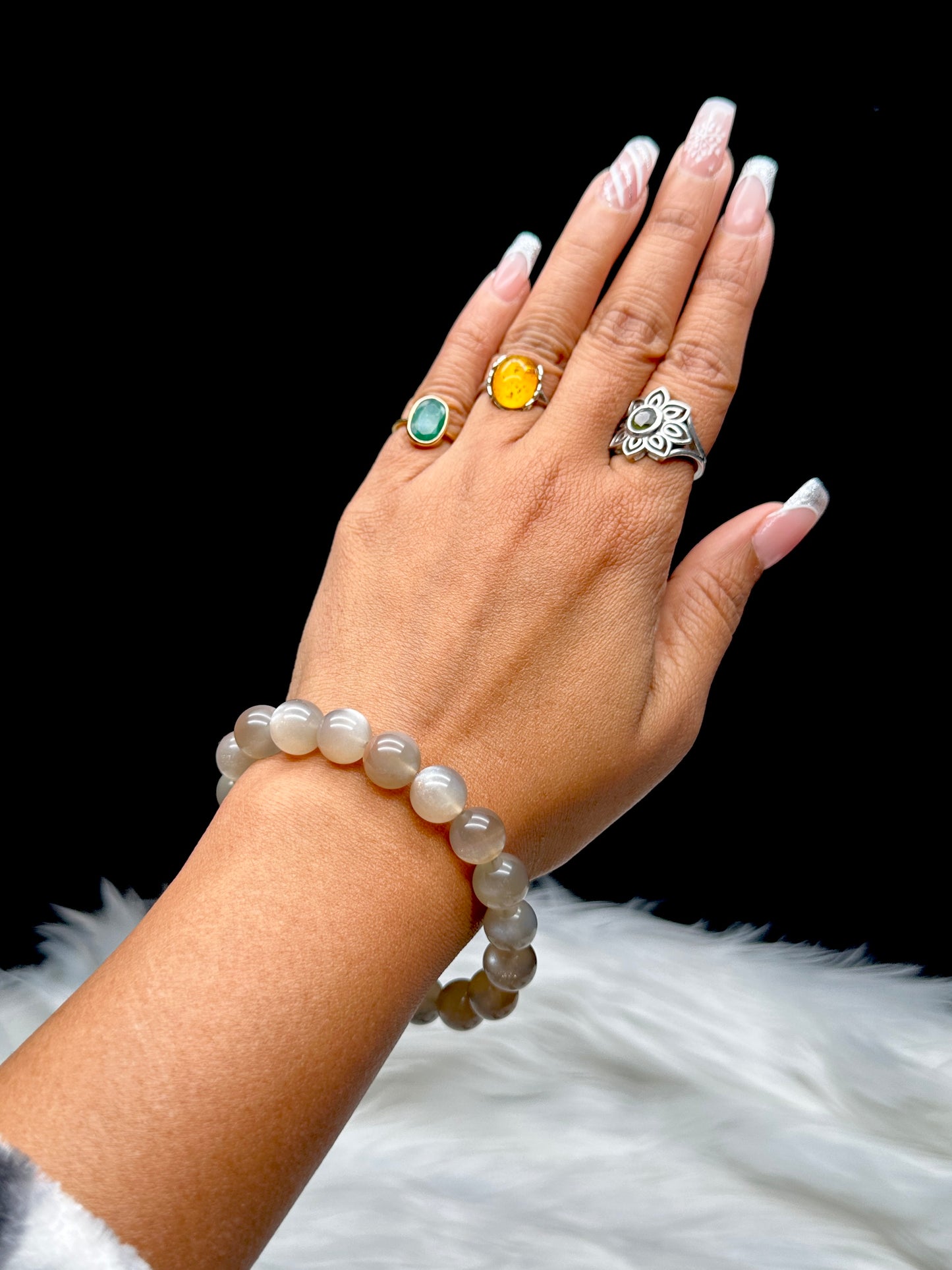 High Quality Flashy Moonstone Crystal Bracelet – 10mm Natural Gemstone Beads