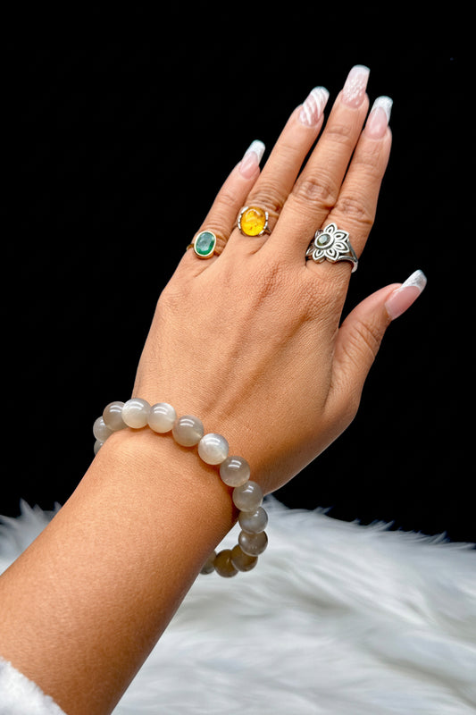 High Quality Flashy Moonstone Crystal Bracelet – 10mm Natural Gemstone Beads