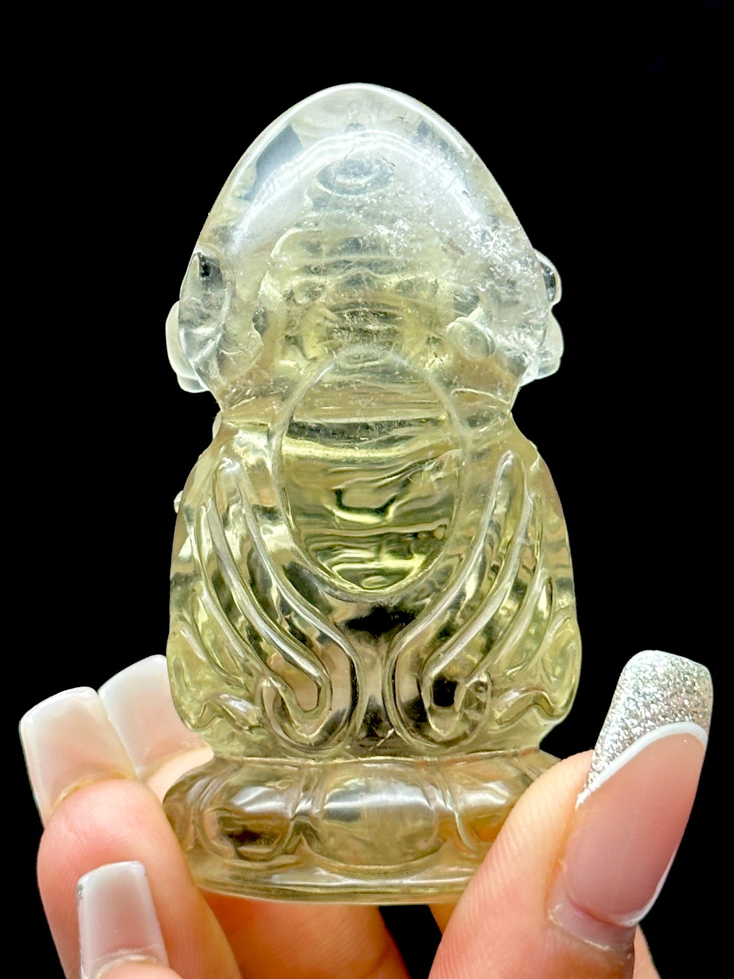 Divine Prosperity: Natural Citrine Crystal Ganesha Carving - 2.5 Inches - Abundance and Blessings