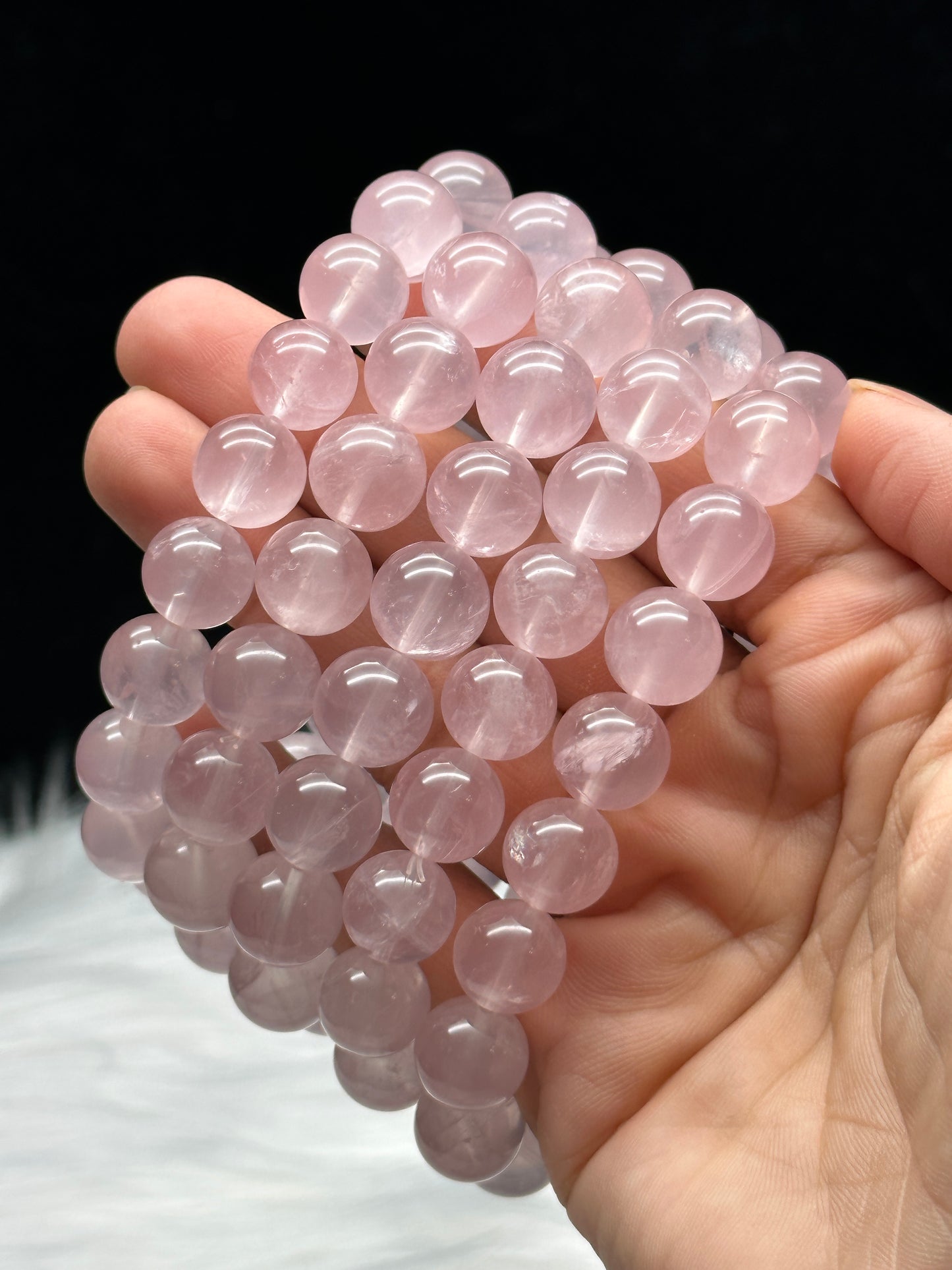 Divine Harmony Rose Quartz Crystal Bracelet - 12mm bead size, Unleash Healing Energies