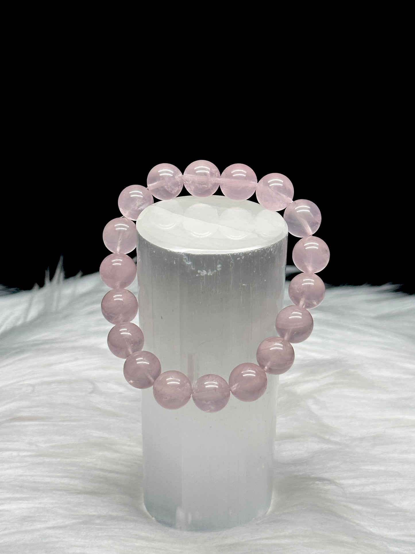 Divine Harmony Rose Quartz Crystal Bracelet - 12mm bead size, Unleash Healing Energies