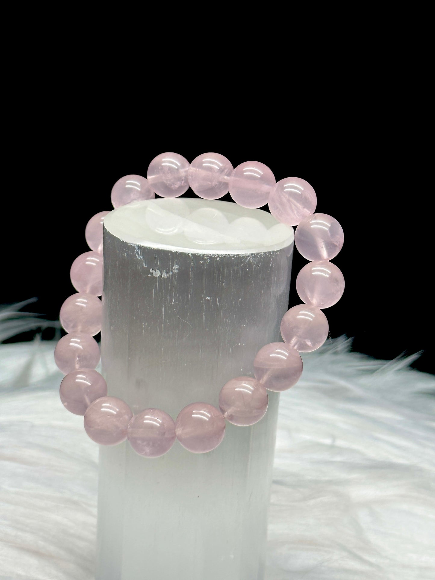 Divine Harmony Rose Quartz Crystal Bracelet - 12mm bead size, Unleash Healing Energies