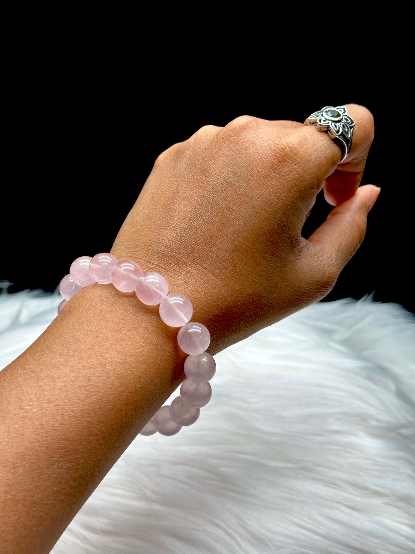 Divine Harmony Rose Quartz Crystal Bracelet - 12mm bead size, Unleash Healing Energies