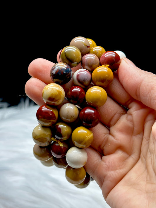 Premium Mookaite Jasper Crystal Bracelet - 10mm Bead Size