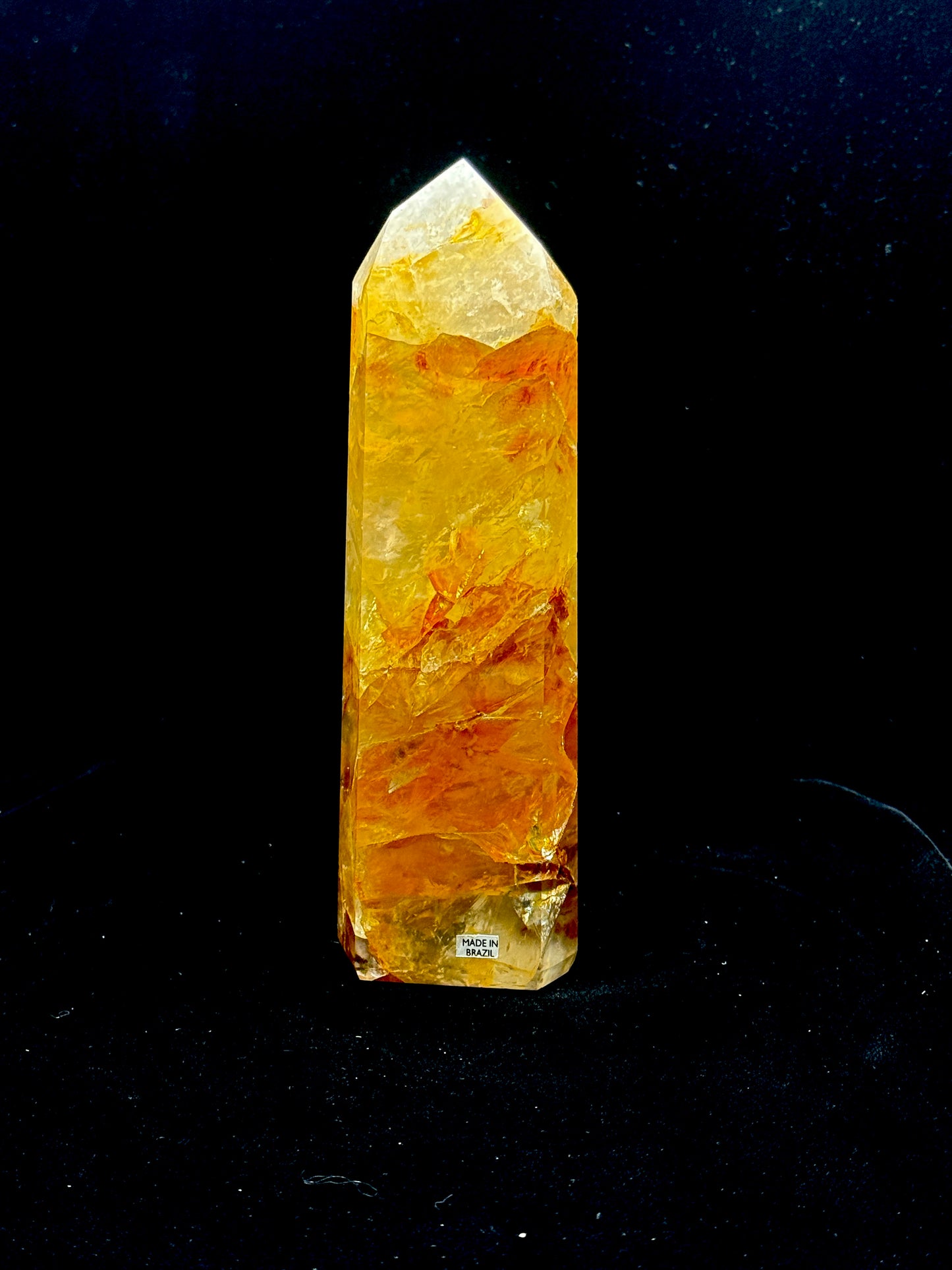Large Golden Healer Crystal Tower – 689 Grams, 7.5 Inches Tall Natural Quartz Point