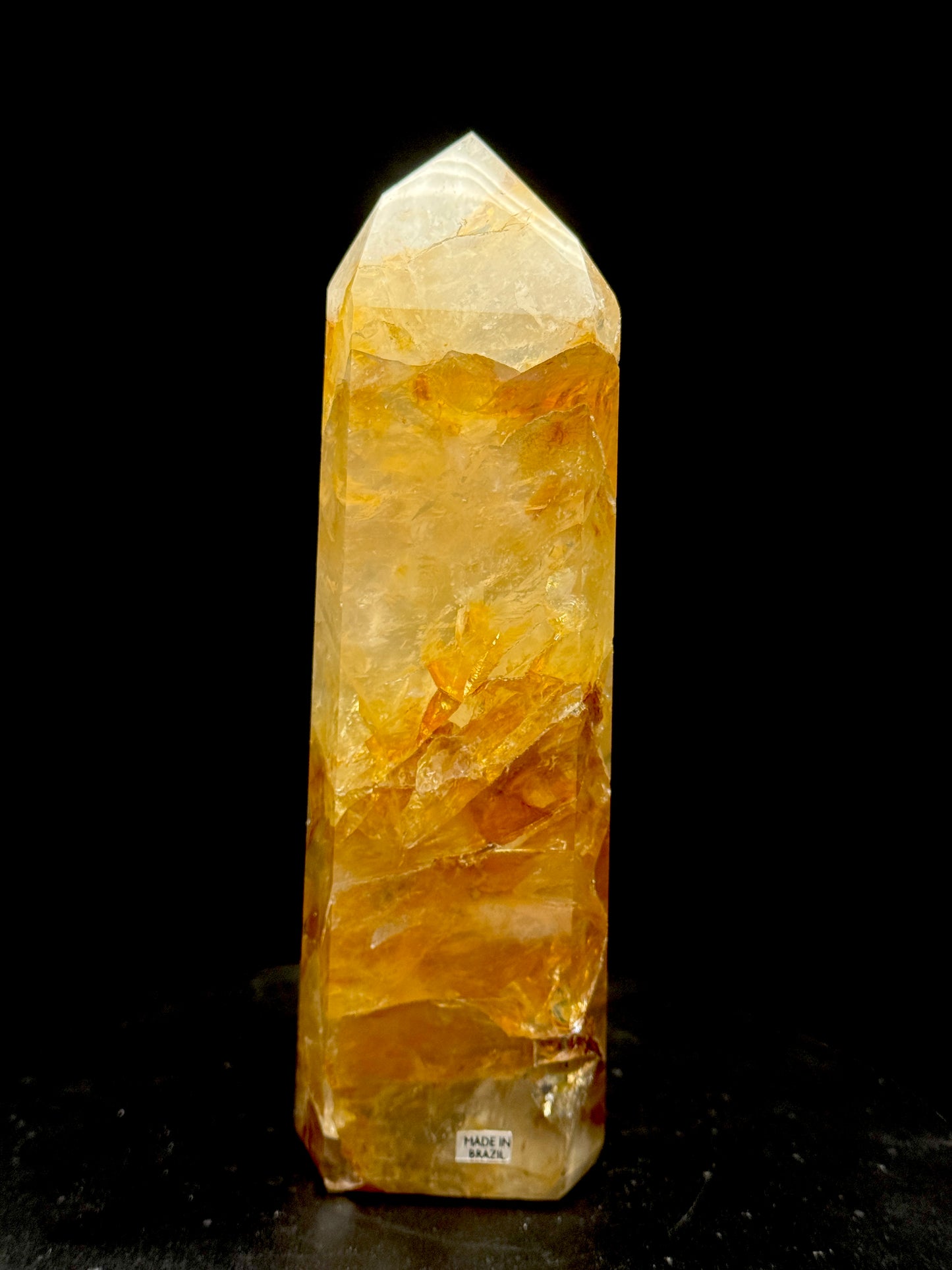 Large Golden Healer Crystal Tower – 689 Grams, 7.5 Inches Tall Natural Quartz Point