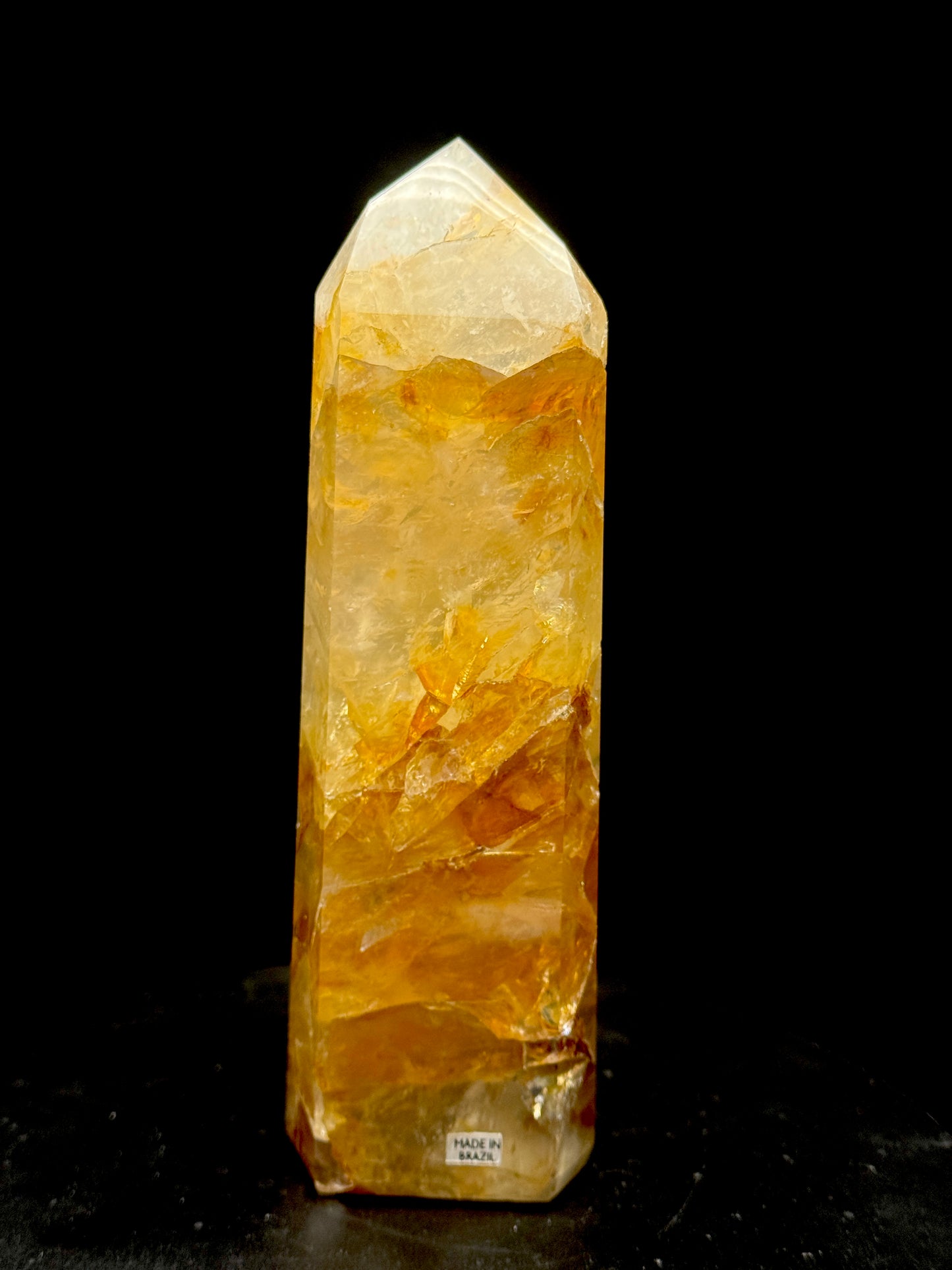 Large Golden Healer Crystal Tower – 689 Grams, 7.5 Inches Tall Natural Quartz Point