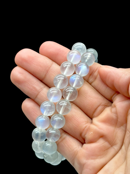 Discover Serenity with Our High-Quality Moonstone Crystal Bracelet - 9mm bead size