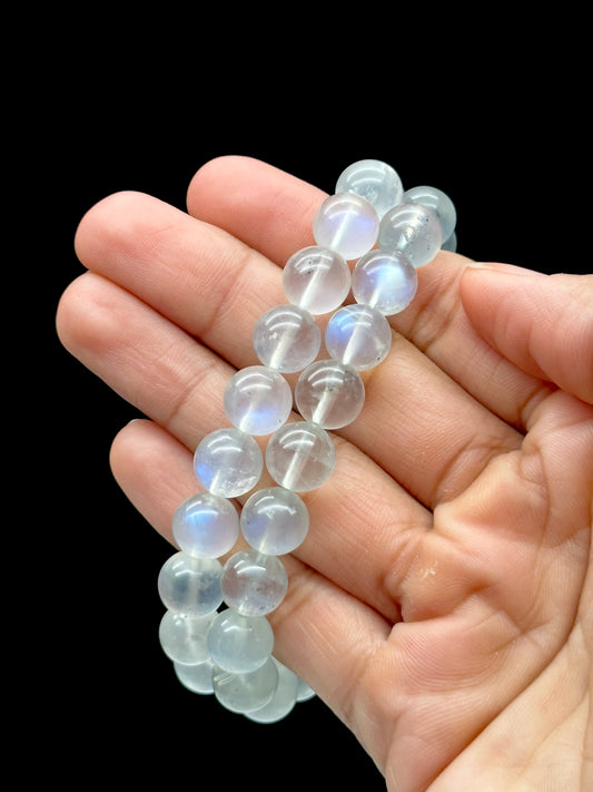 Discover Serenity with Our High-Quality Moonstone Crystal Bracelet - 9mm bead size