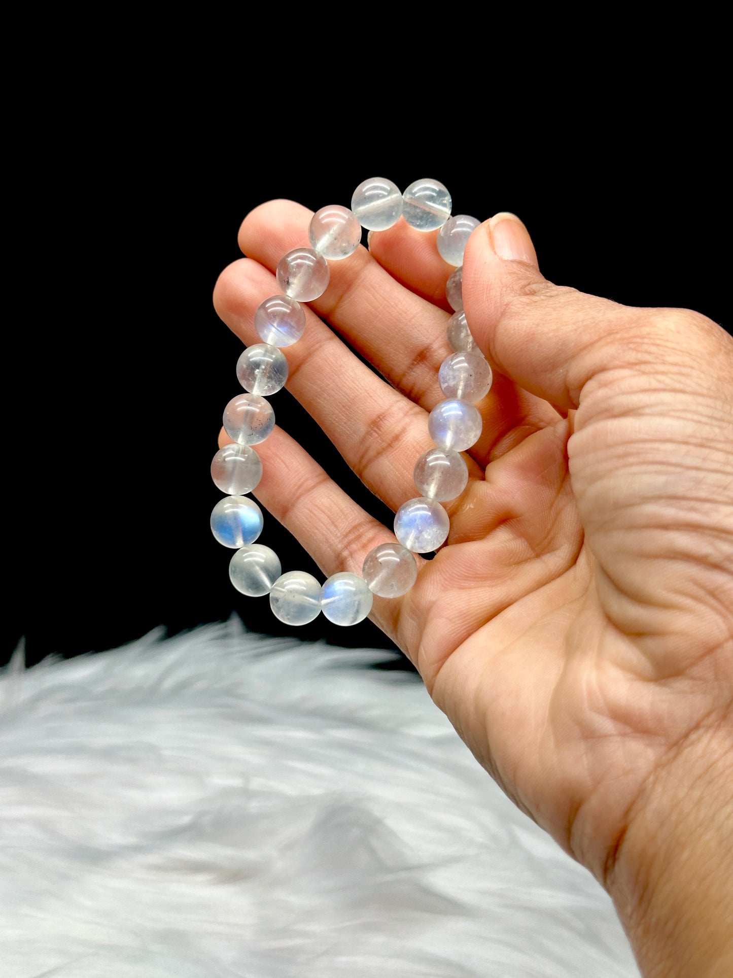 Discover Serenity with Our High-Quality Moonstone Crystal Bracelet - 9mm bead size