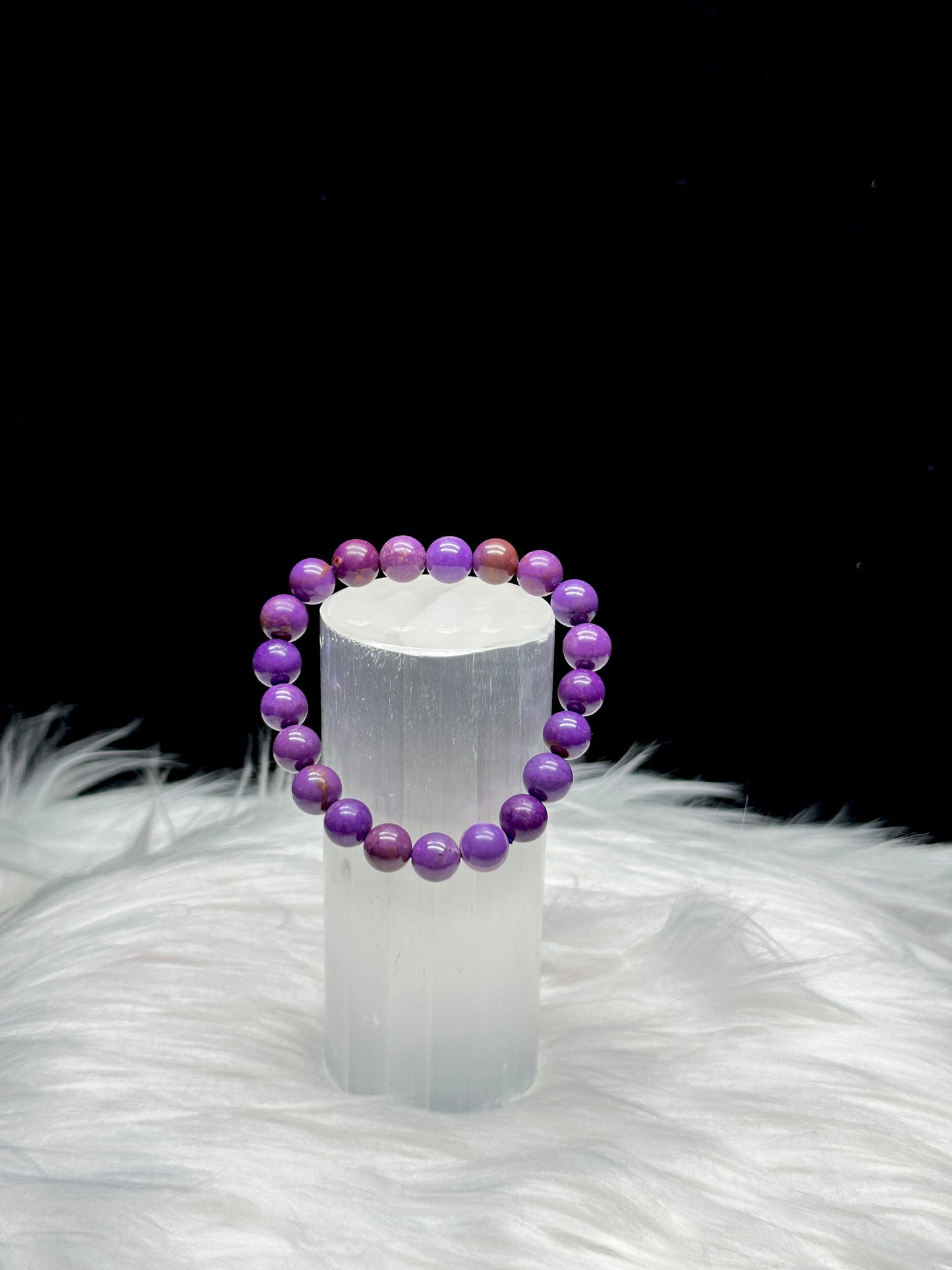 Premium Phosphosiderite Crystal Bracelet (9mm)