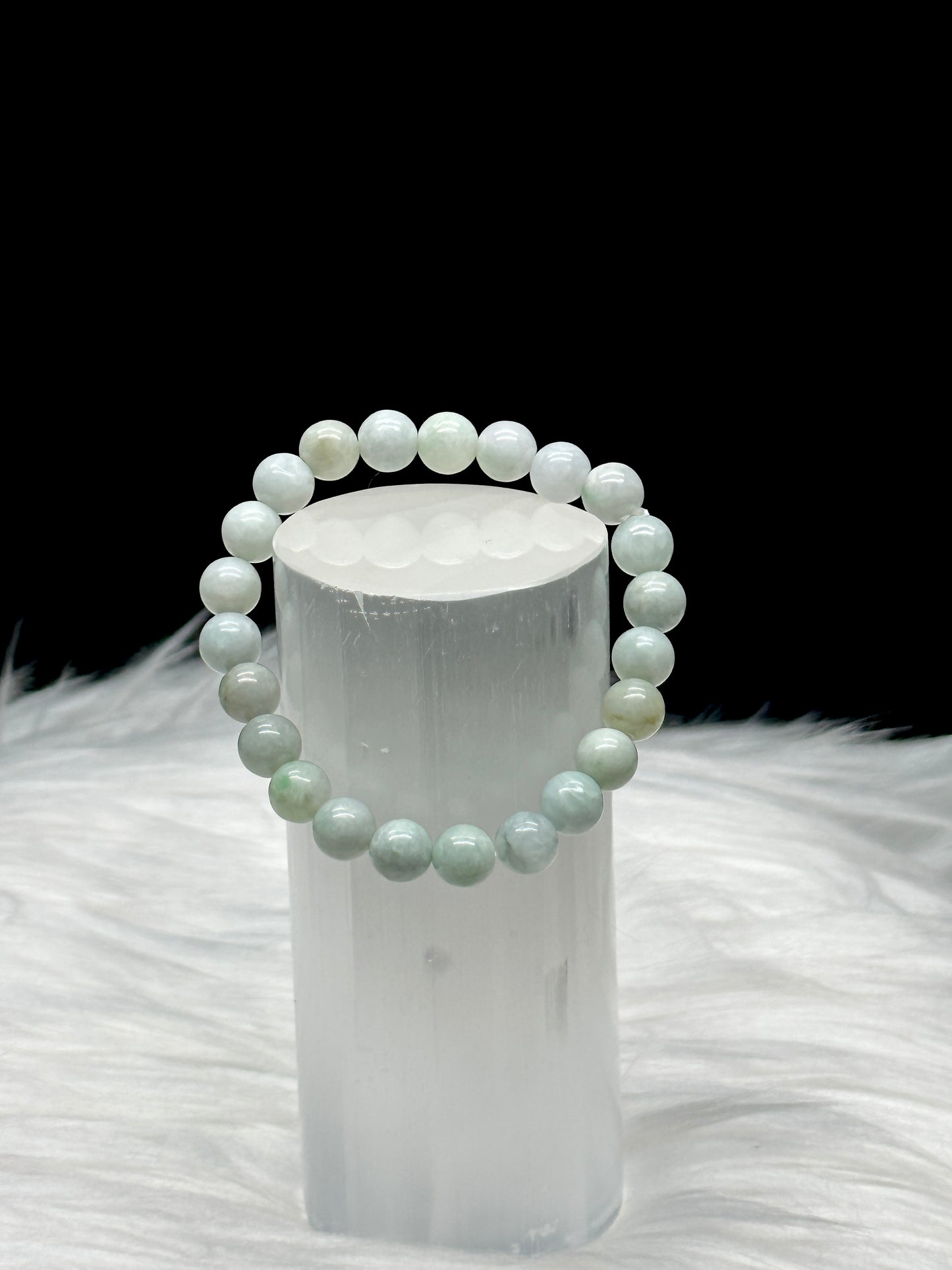 Healing Energy Infused: Genuine Jadeite Crystal Bracelet - Handpicked for You, 8mm bead size