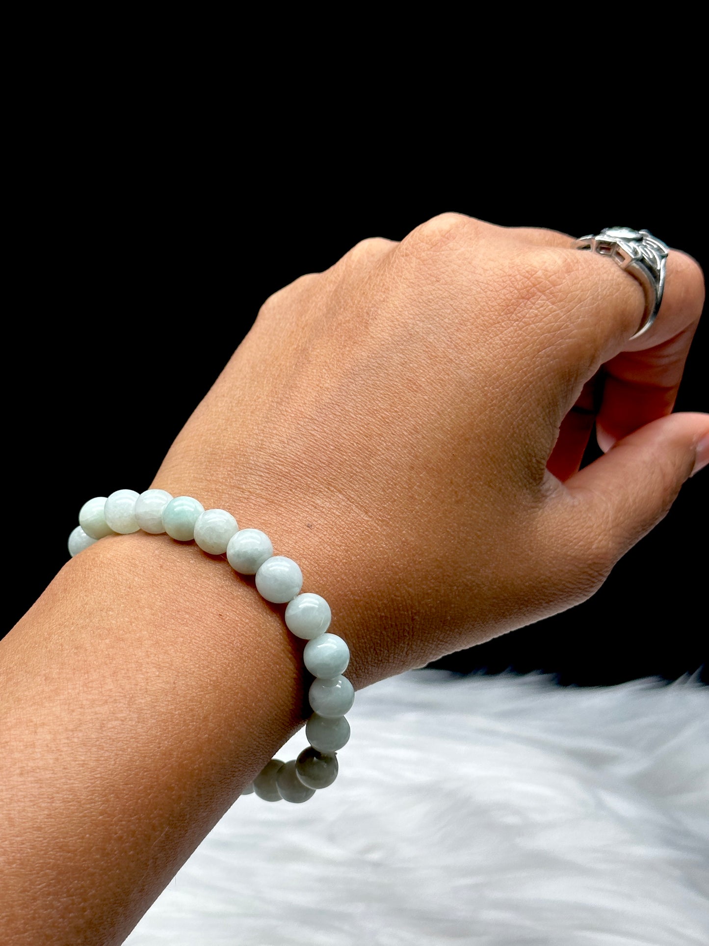 Healing Energy Infused: Genuine Jadeite Crystal Bracelet - Handpicked for You, 8mm bead size