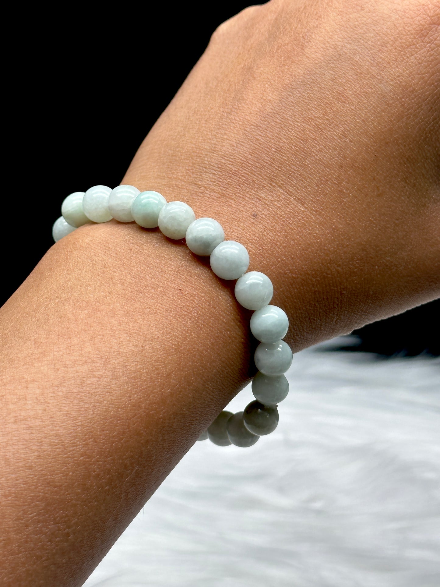 Healing Energy Infused: Genuine Jadeite Crystal Bracelet - Handpicked for You, 8mm bead size