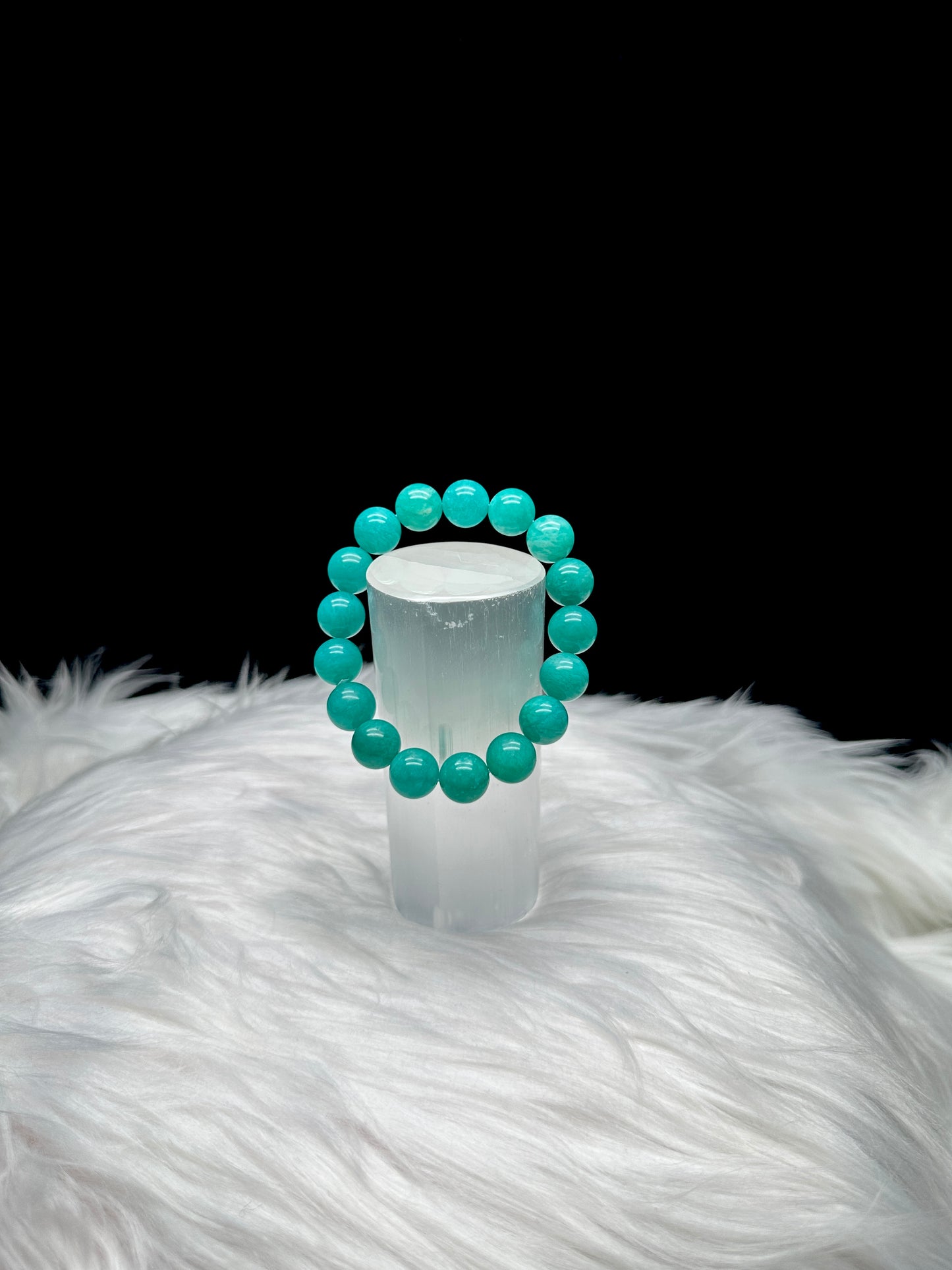 High-Quality Amazonite Crystal Bracelet - 12mm Round Beads