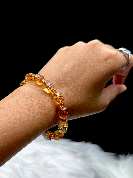 Empower Your Wealth Journey: Highest Quality Citrine Crystal Pixiu Bracelet