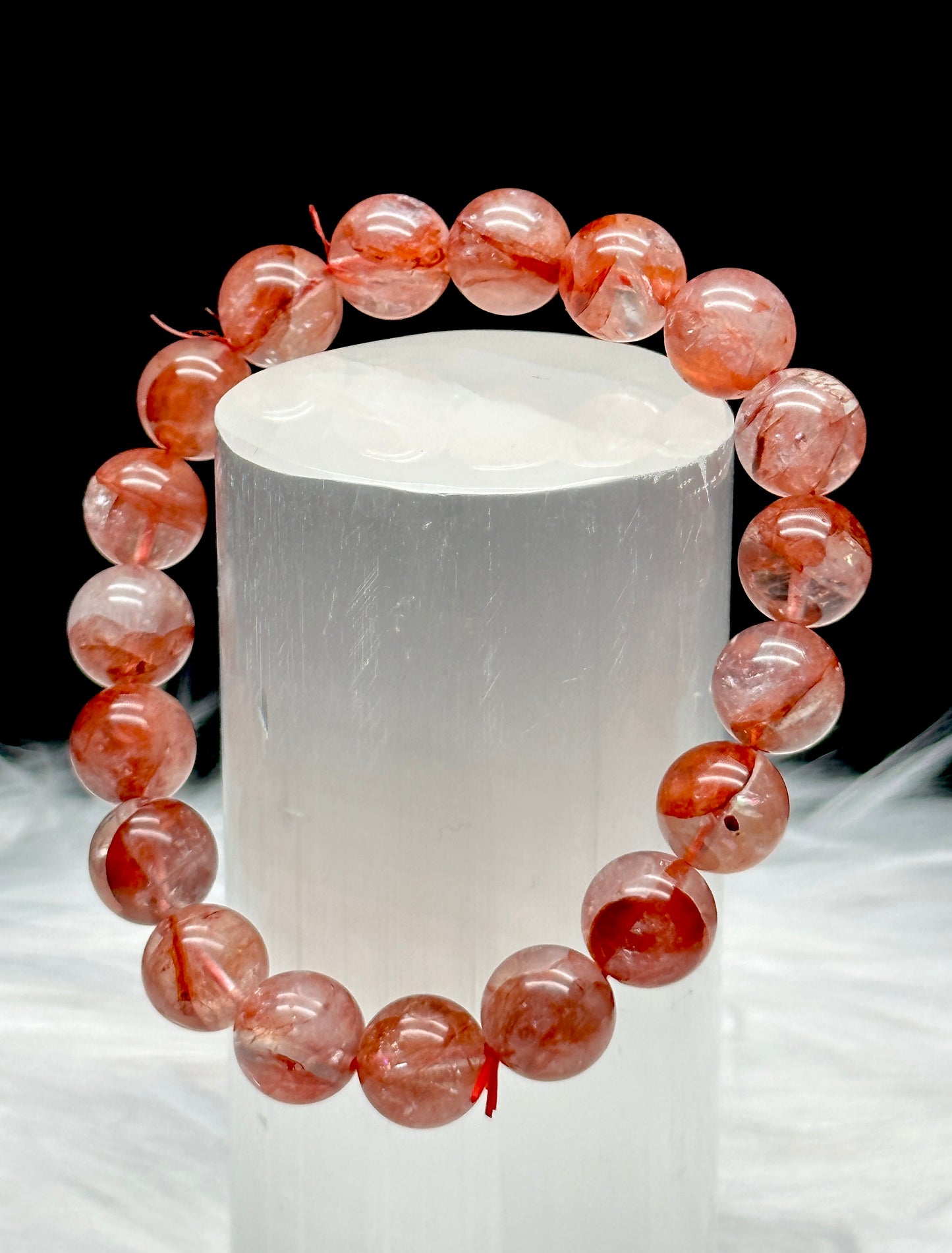 High Quality Fire Quartz Crystal Bracelet - 10mm bead size