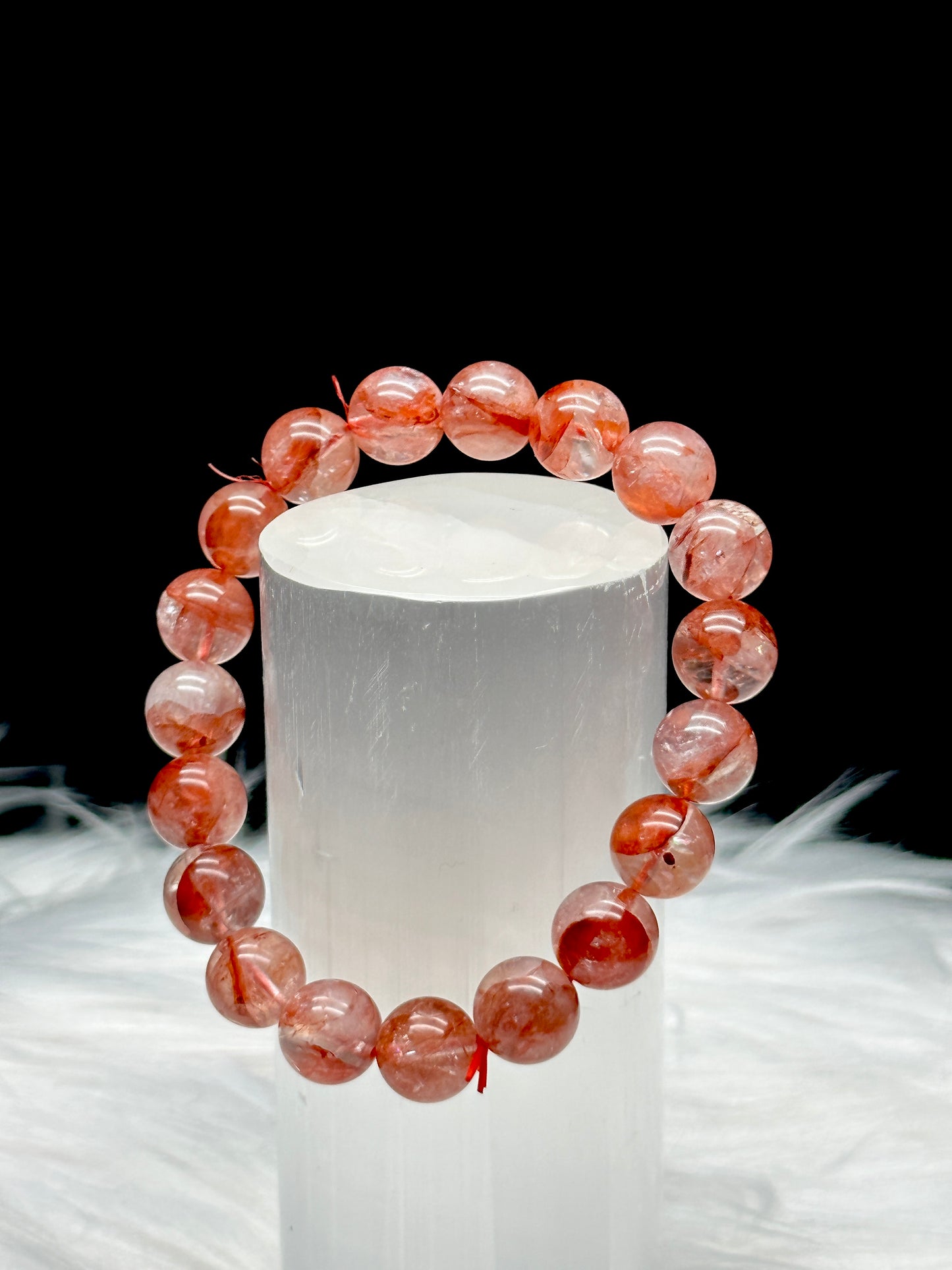 High Quality Fire Quartz Crystal Bracelet - 10mm bead size