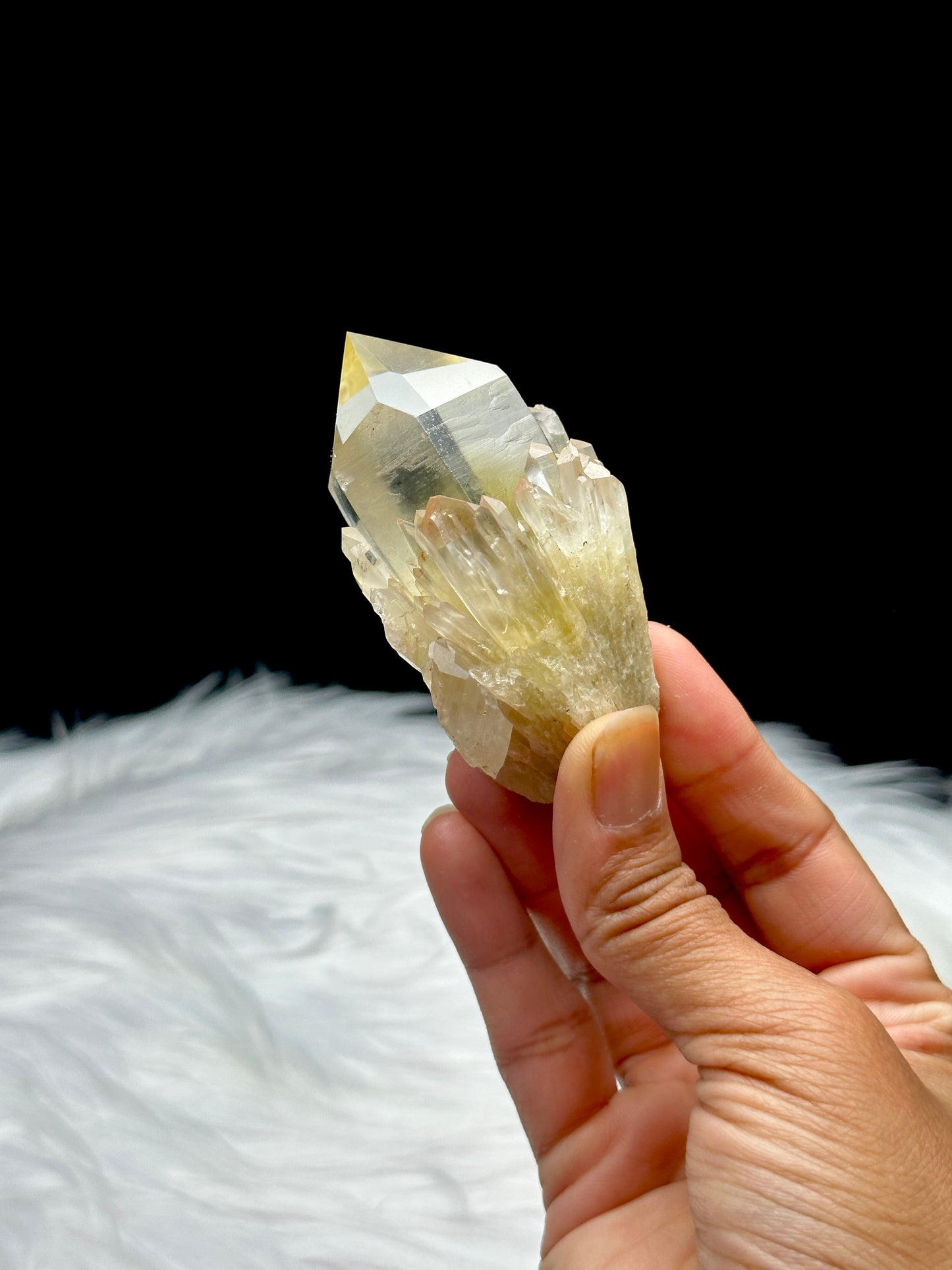 Stunning Raw Citrine Crystal Cluster with Semi-Polished Points from Congo - Invite Abundance and Beauty into Your Life!