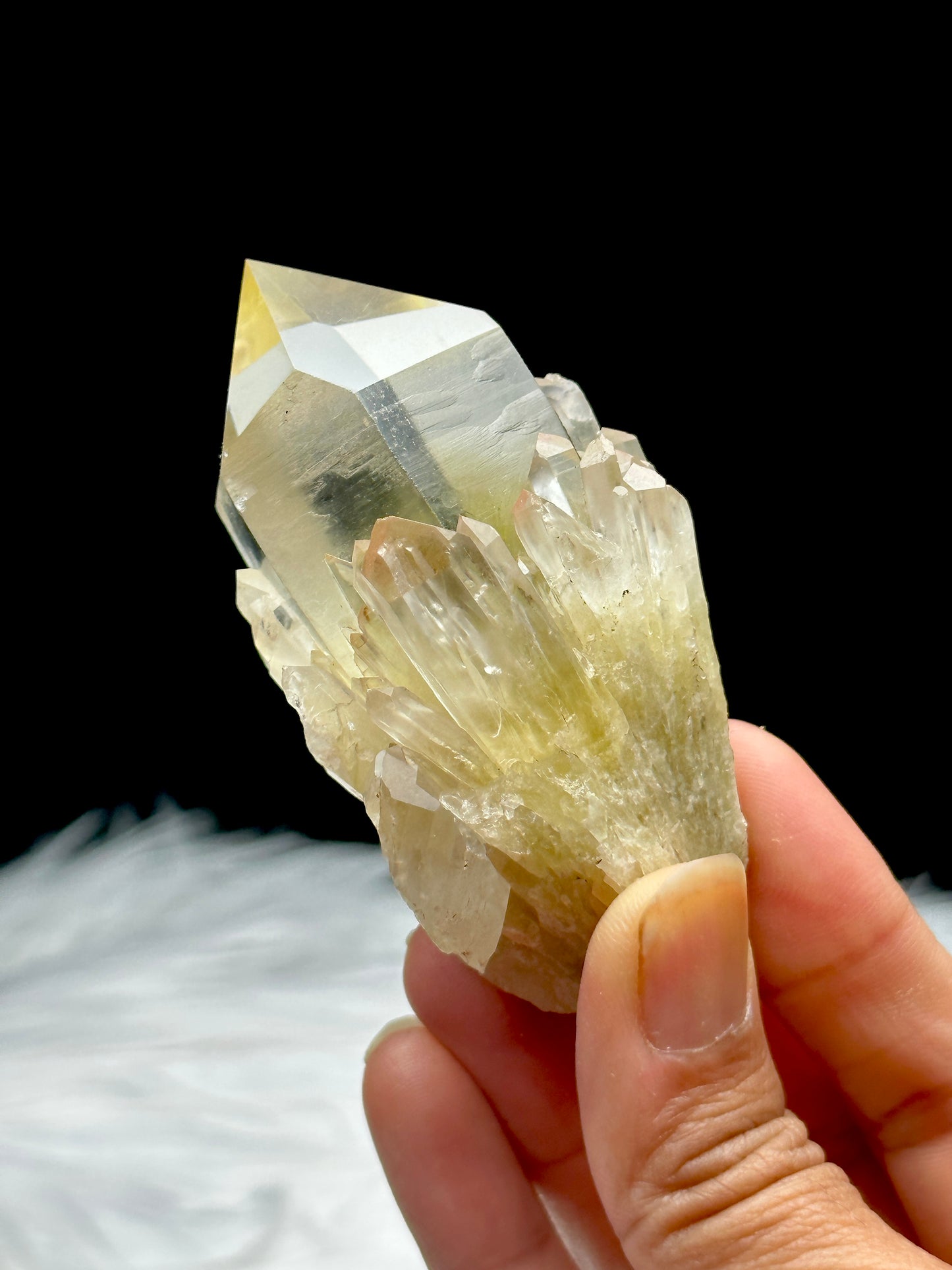 Stunning Raw Citrine Crystal Cluster with Semi-Polished Points from Congo - Invite Abundance and Beauty into Your Life!