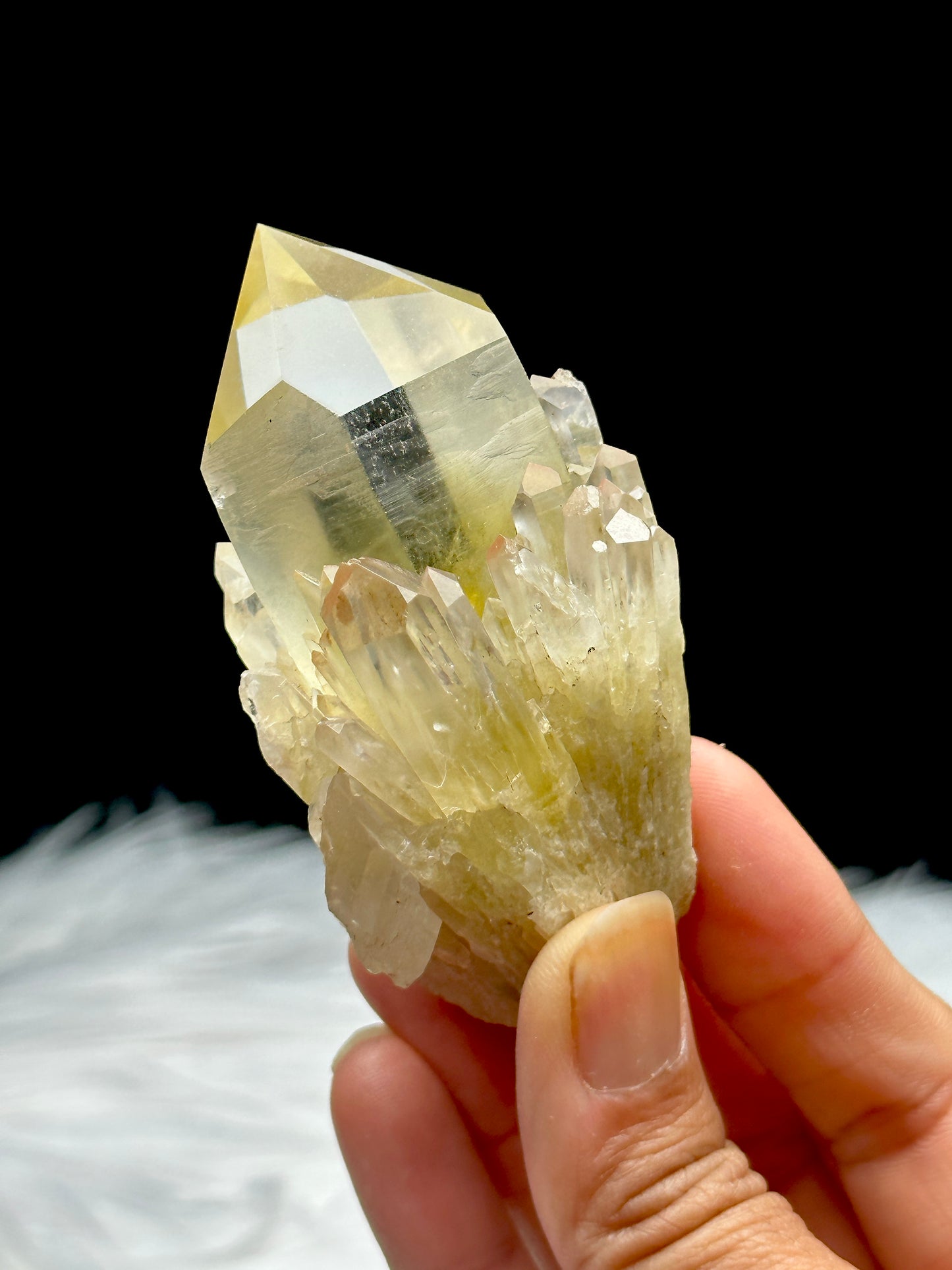 Stunning Raw Citrine Crystal Cluster with Semi-Polished Points from Congo - Invite Abundance and Beauty into Your Life!