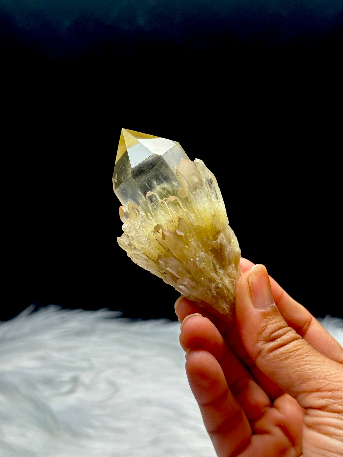 Raw semi polished Citrine Crystal cluster from Congo