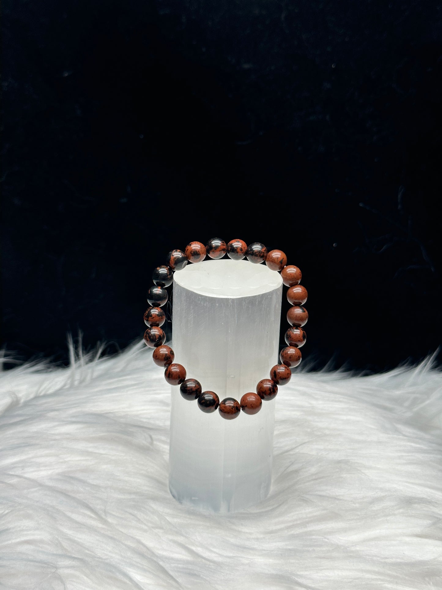 High-Quality 8mm Mahogany Obsidian Crystal Bracelet - Unleash the Power of Healing Energy