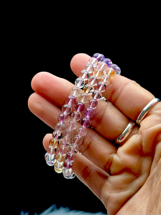 High-Quality Ametrine Crystal Bracelet - 6mm Beads | Handpicked for Maximum Healing Vibes!