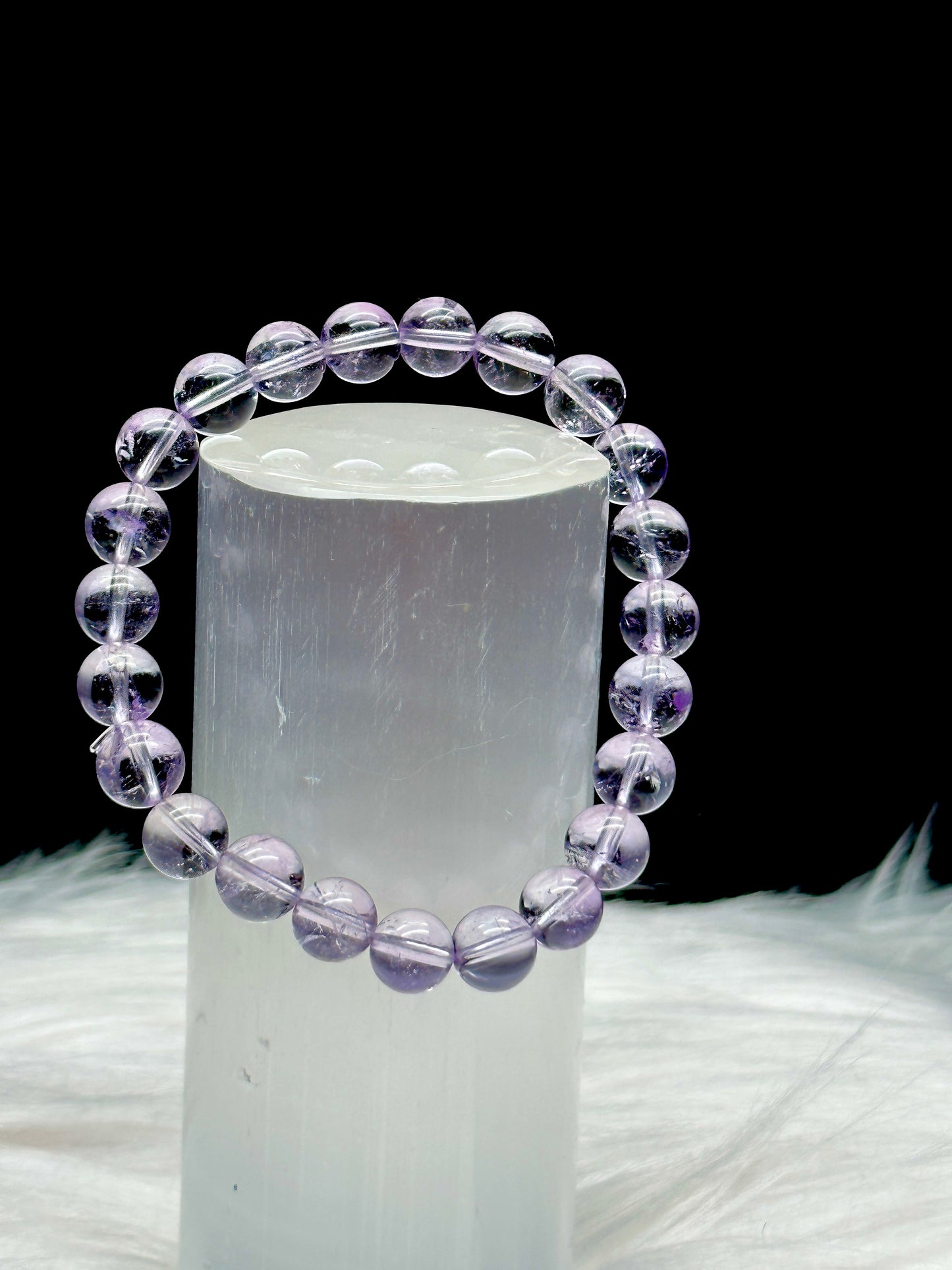 Rare Imperial Purple Topaz Crystal Bracelet - Unleash Healing Energy with Every Bead - 8mm Bead Size