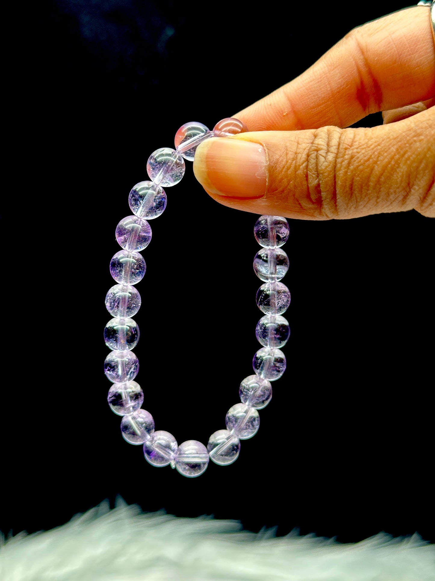 Rare Imperial Purple Topaz Crystal Bracelet - Unleash Healing Energy with Every Bead - 8mm Bead Size