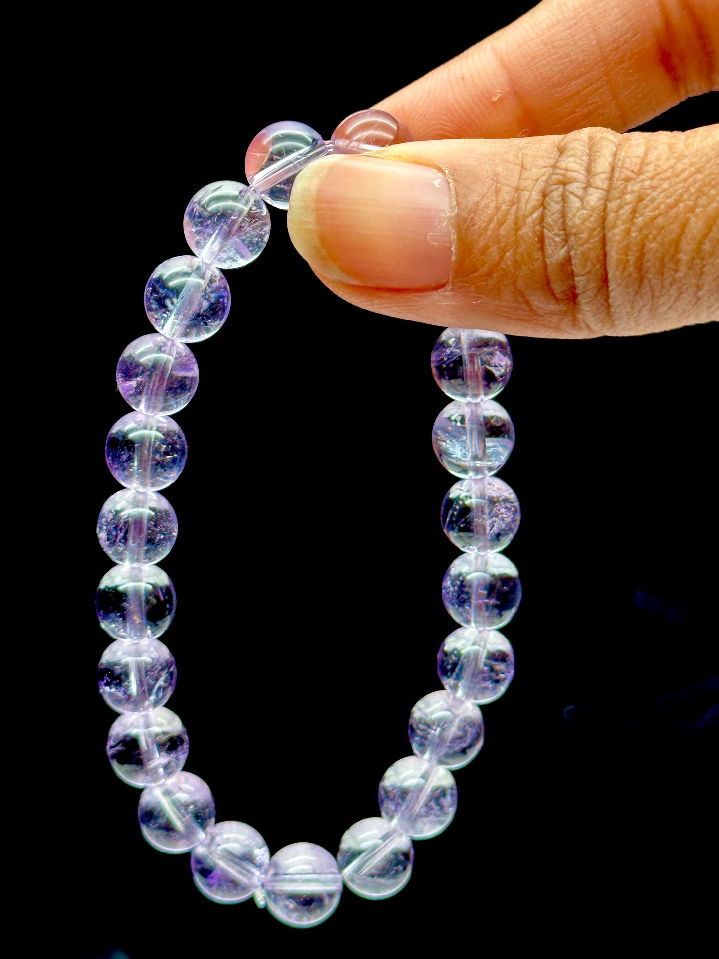 Rare Imperial Purple Topaz Crystal Bracelet - Unleash Healing Energy with Every Bead - 8mm Bead Size