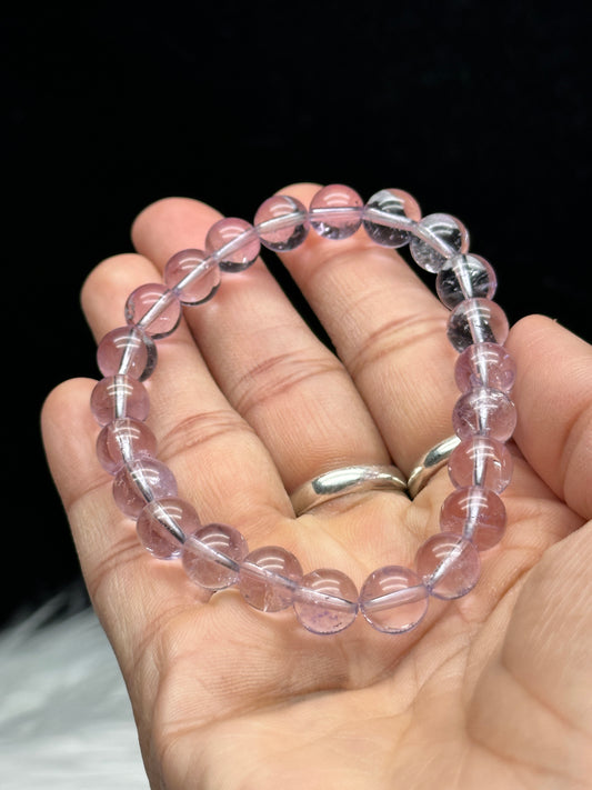 Rare Imperial Purple Topaz Crystal Bracelet - Unleash Healing Energy with Every Bead - 8mm Bead Size