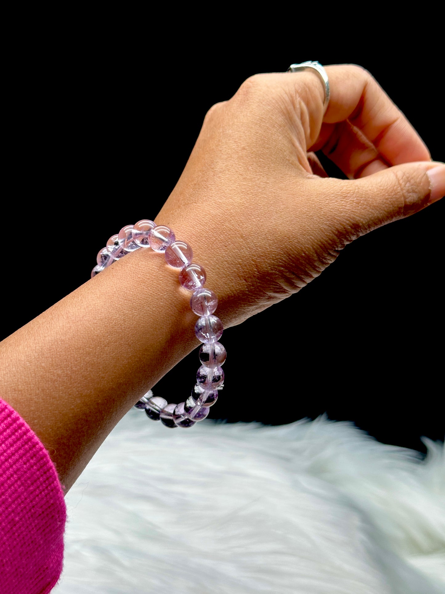 Rare Imperial Purple Topaz Crystal Bracelet - Unleash Healing Energy with Every Bead - 8mm Bead Size