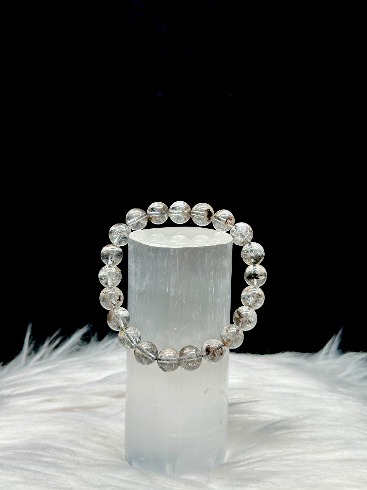 Highest Quality Herkimer Diamond Crystal Bracelet - 10mm Beads, Direct from the Mines