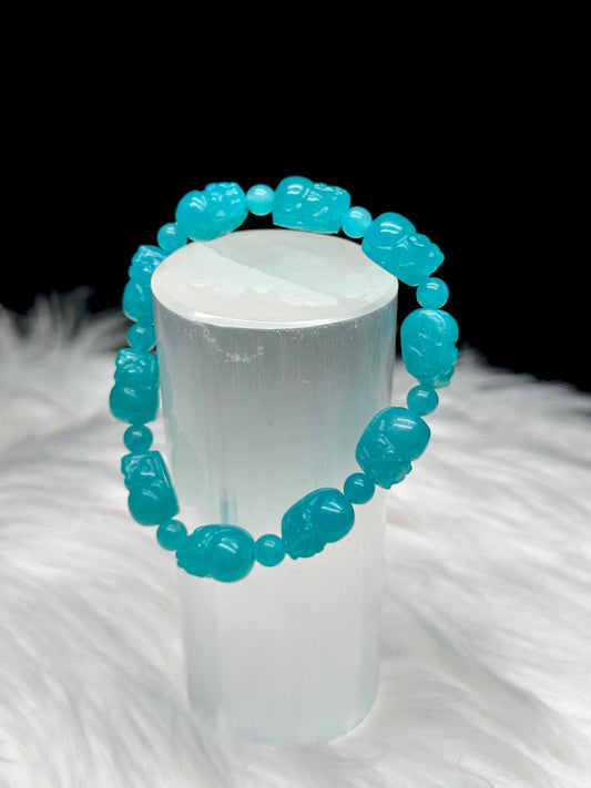 Highest Quality Amazonite Crystal Pixiu Bracelet - Crystal Healing Stretch Bracelet