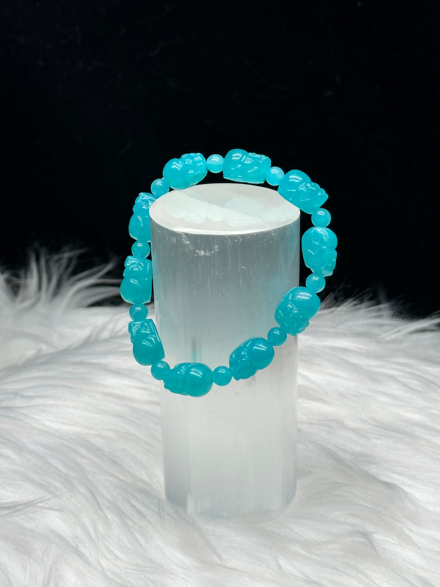 Highest Quality Amazonite Crystal Pixiu Bracelet - Crystal Healing Stretch Bracelet