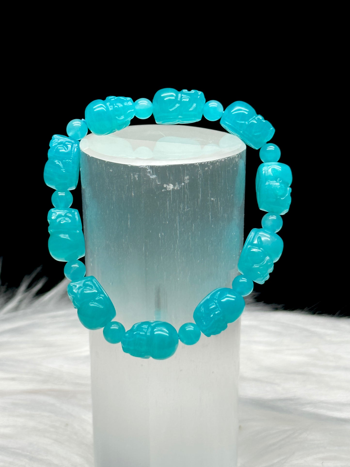 Highest Quality Amazonite Crystal Pixiu Bracelet - Crystal Healing Stretch Bracelet